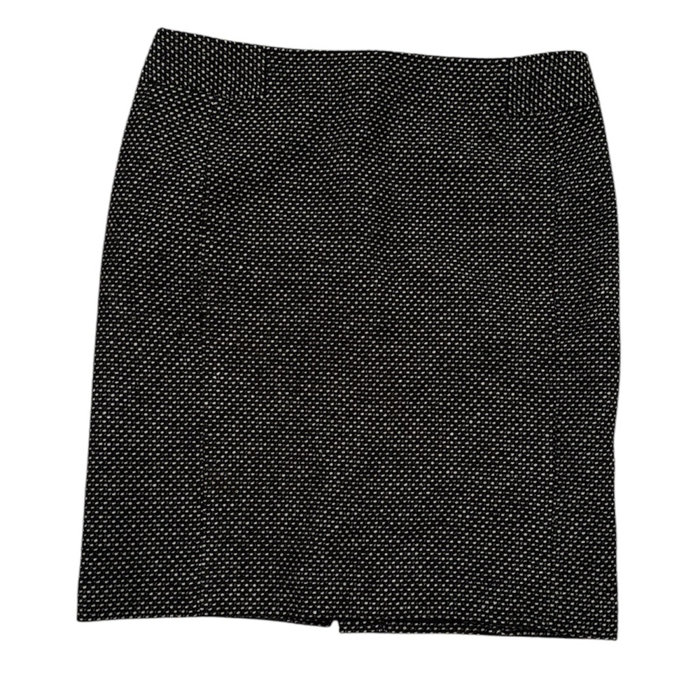 Ann Taylor Black and White Textured Pencil Skirt